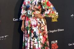 Actress Joselyn Dumas attends Premiere for '40 & Single' at 2018 LA Film festival